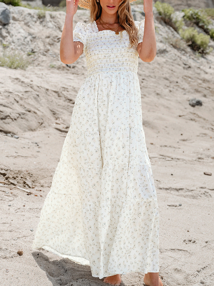Fashion Thin Personality Sweet Floral Dress Women