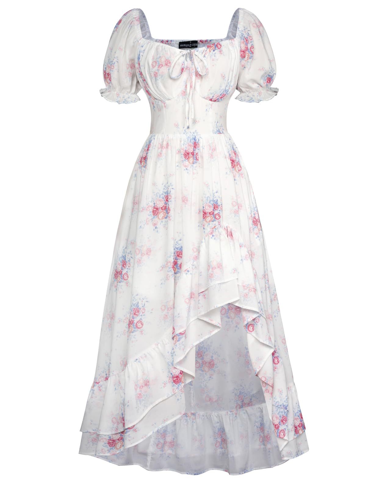 French-style Floral Print Slim-fit Slip Dress For Women