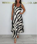Women's Silk Blended Printed Pocket Dress