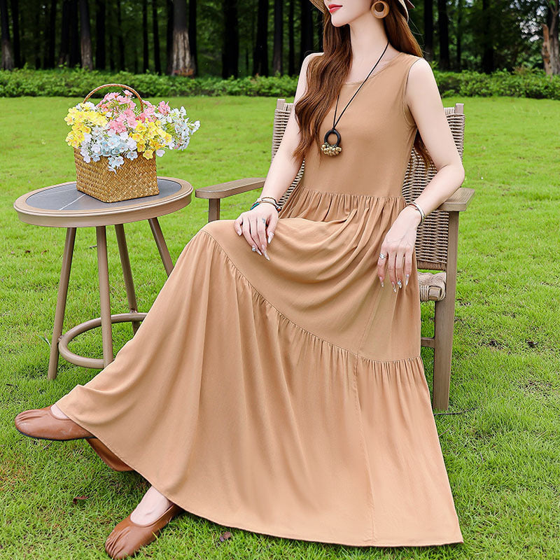 Summer Cotton Silk Dress Outer Wear