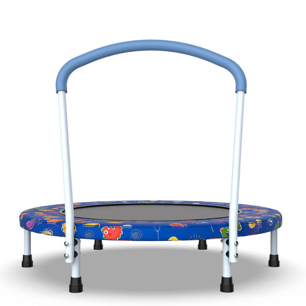 Mini Trampoline For Kids Ages 1-6 Indoor Outdoor Trampoline With Handle  For Kids
