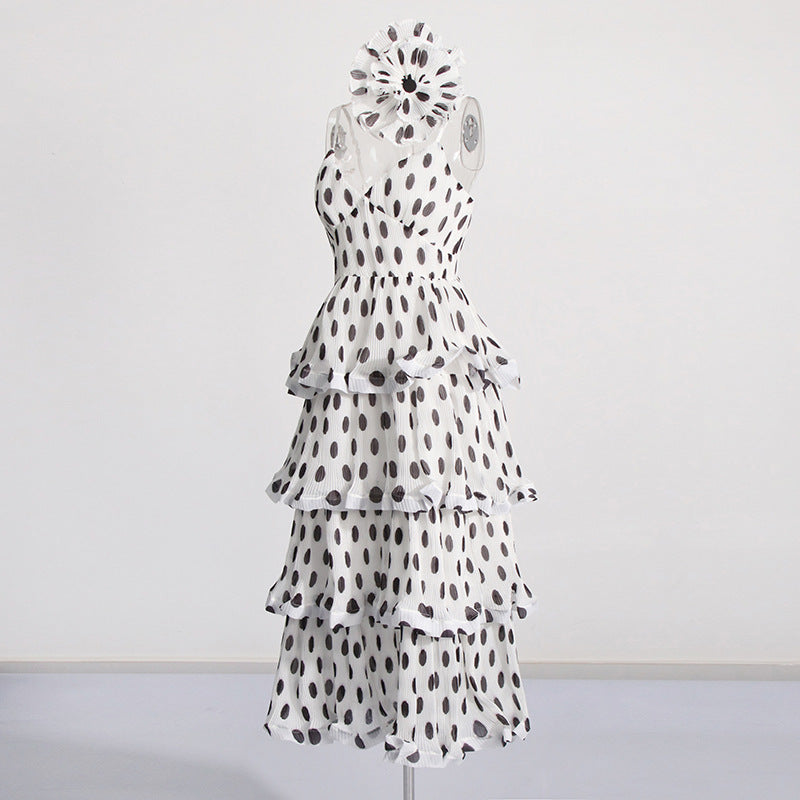 Sling Design Cake Layer Dress Female
