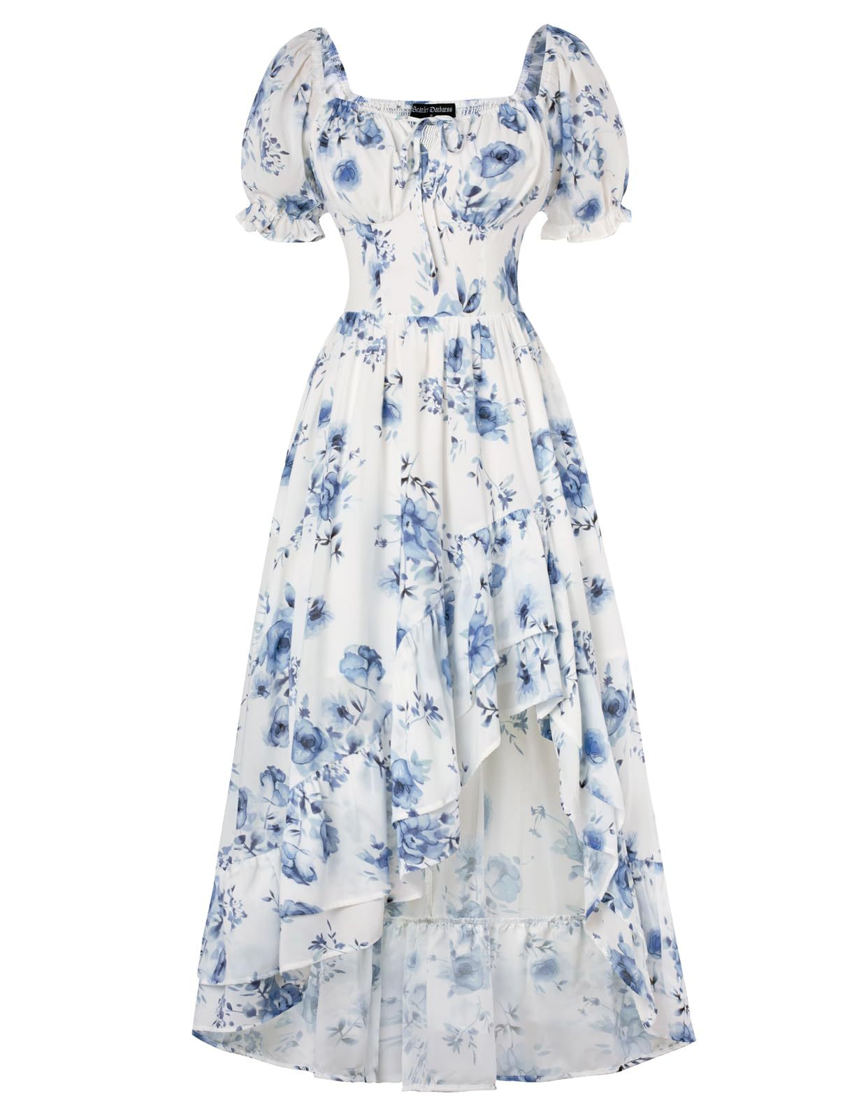 French-style Floral Print Slim-fit Slip Dress For Women