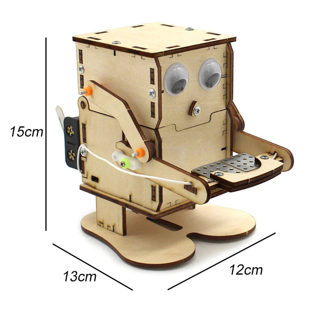 CoinBot DIY Robot Kit – Wooden STEM Learning Project for Kids