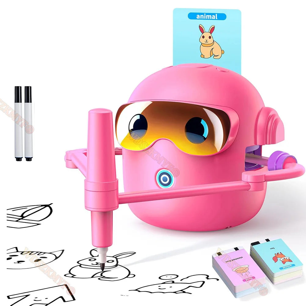 Intelligent Voicebots Drawing Robot For Kids Voice Interactive Early Education Drawing Machine Magic Painting Gift For Boy Girls