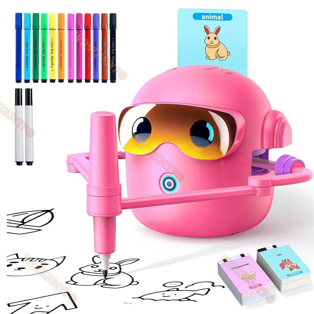 Intelligent Voicebots Drawing Robot For Kids Voice Interactive Early Education Drawing Machine Magic Painting Gift For Boy Girls