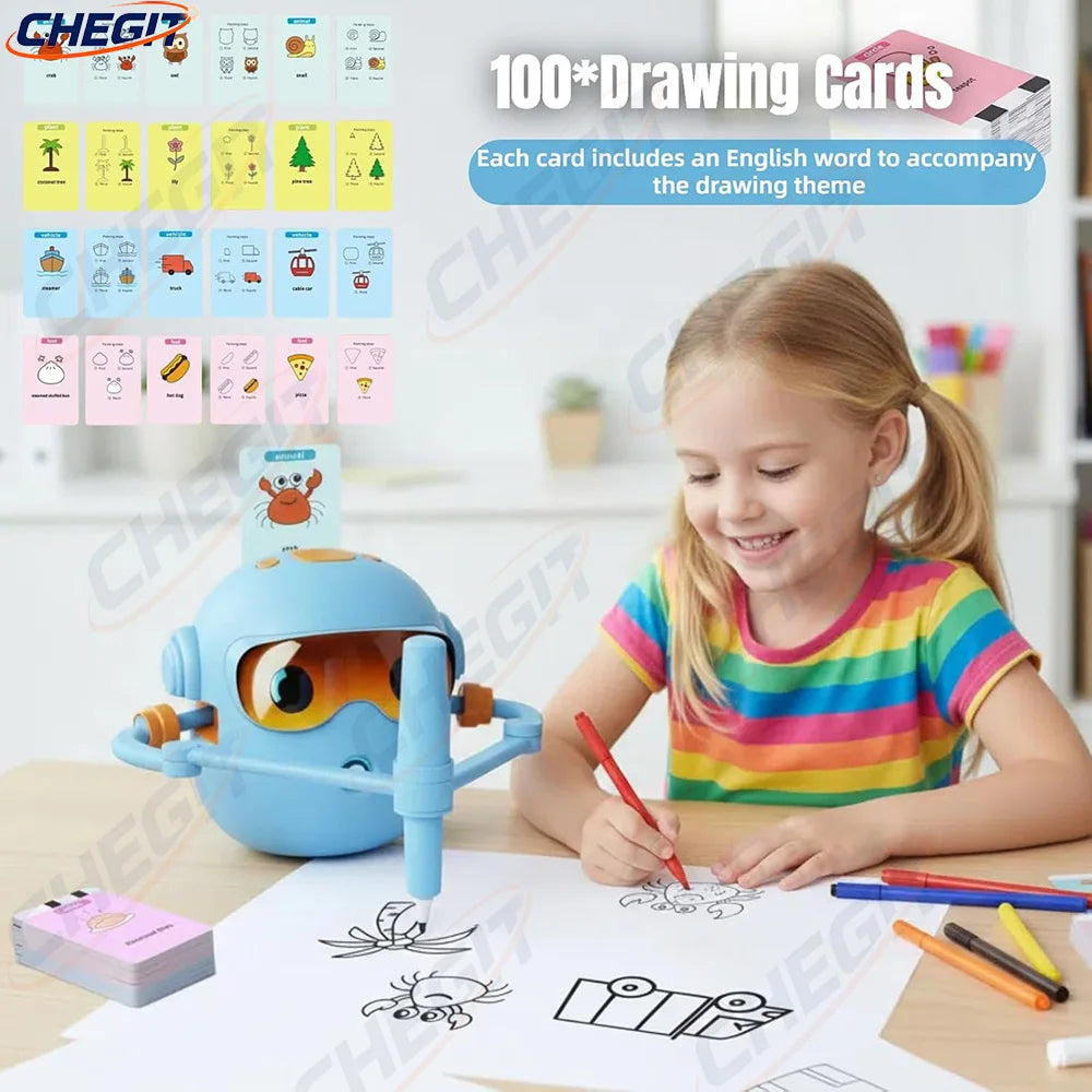 Intelligent Voicebots Drawing Robot For Kids Voice Interactive Early Education Drawing Machine Magic Painting Gift For Boy Girls