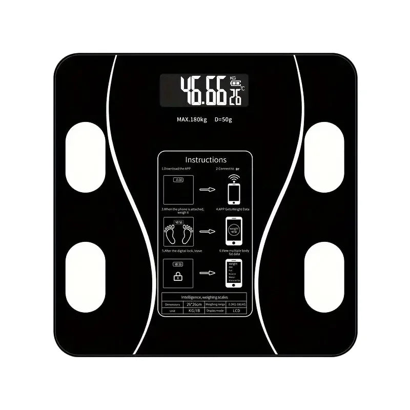 Smart Body Fat Scale  Bluetooth Health Scale Wireless LED Digital Weight Scale Body Composition Analyzer Testing Body Fat Scale