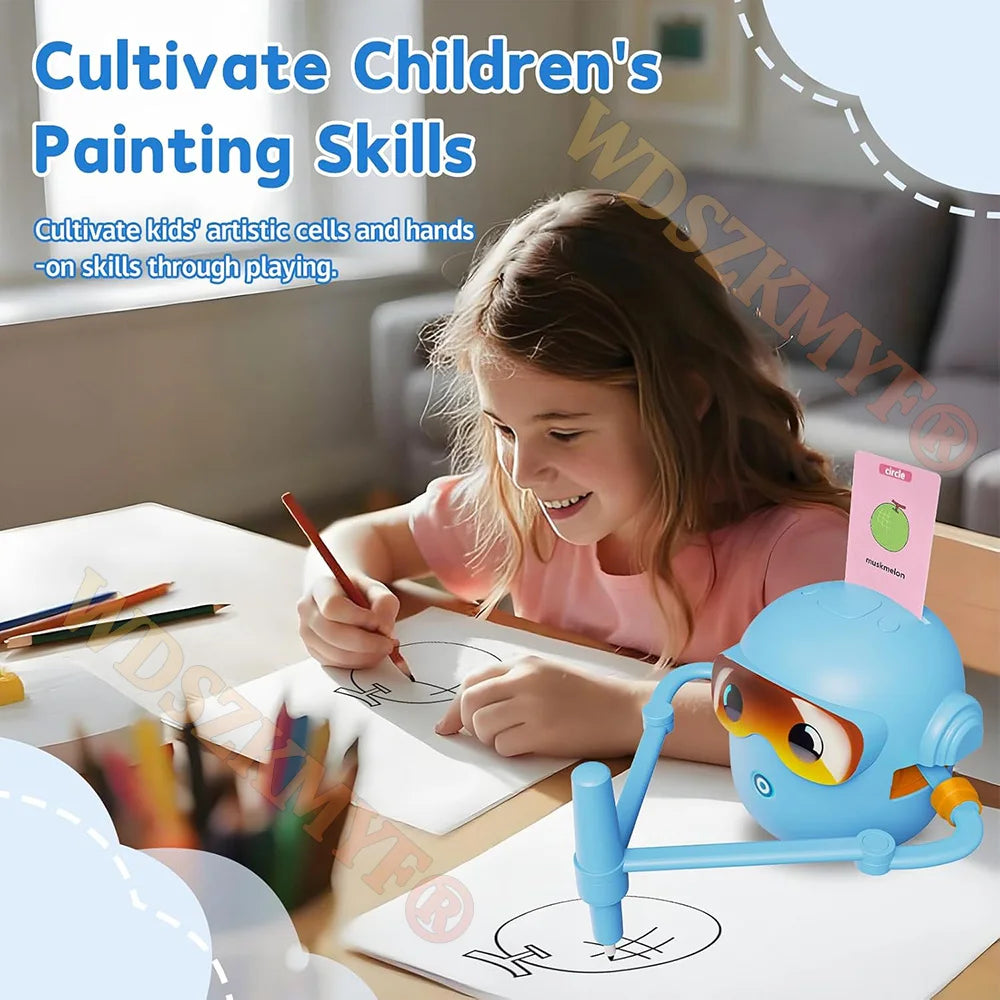 Intelligent Voicebots Drawing Robot For Kids Voice Interactive Early Education Drawing Machine Magic Painting Gift For Boy Girls