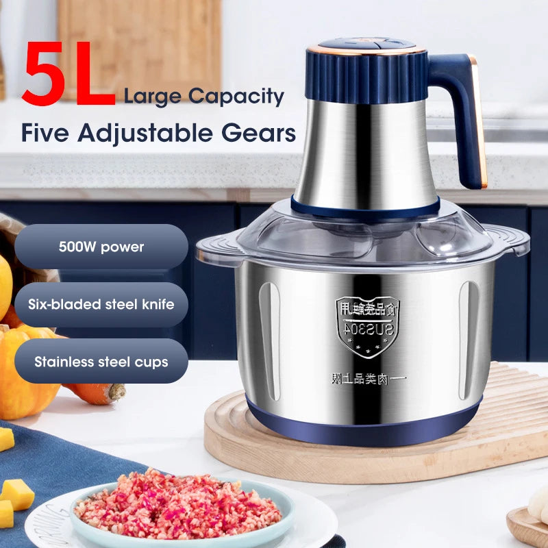 Electric meat grinder- Smart Chef Pro 5L Multi-Function Food Processor