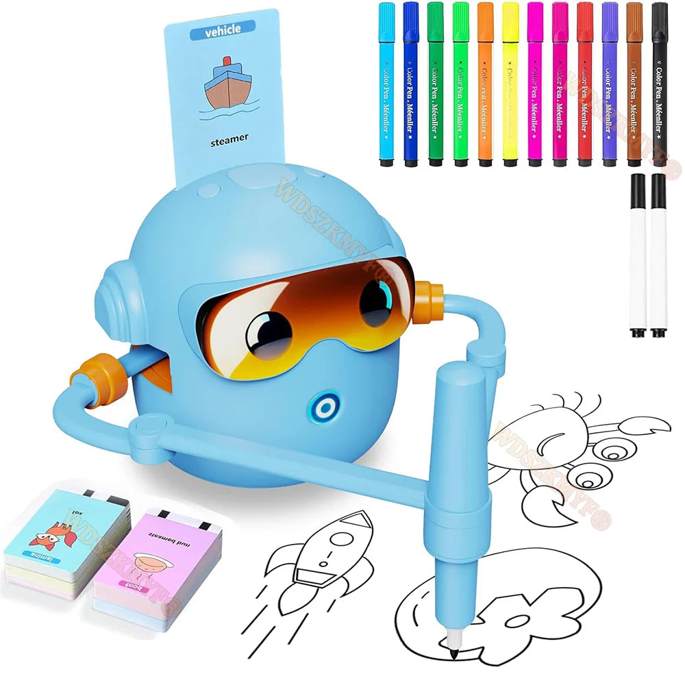 Intelligent Voicebots Drawing Robot For Kids Voice Interactive Early Education Drawing Machine Magic Painting Gift For Boy Girls