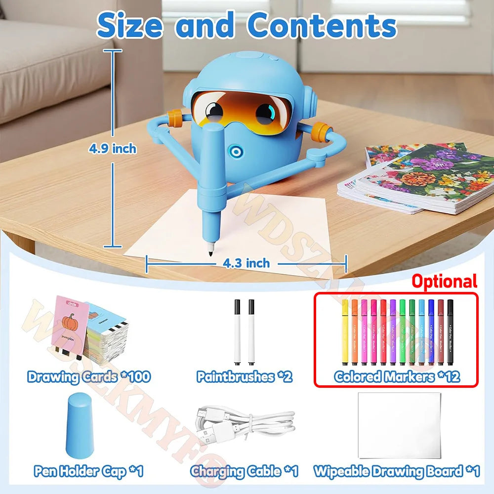 Intelligent Voicebots Drawing Robot For Kids Voice Interactive Early Education Drawing Machine Magic Painting Gift For Boy Girls