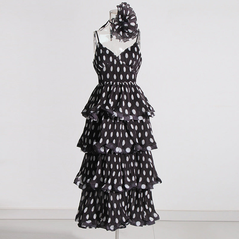 Sling Design Cake Layer Dress Female