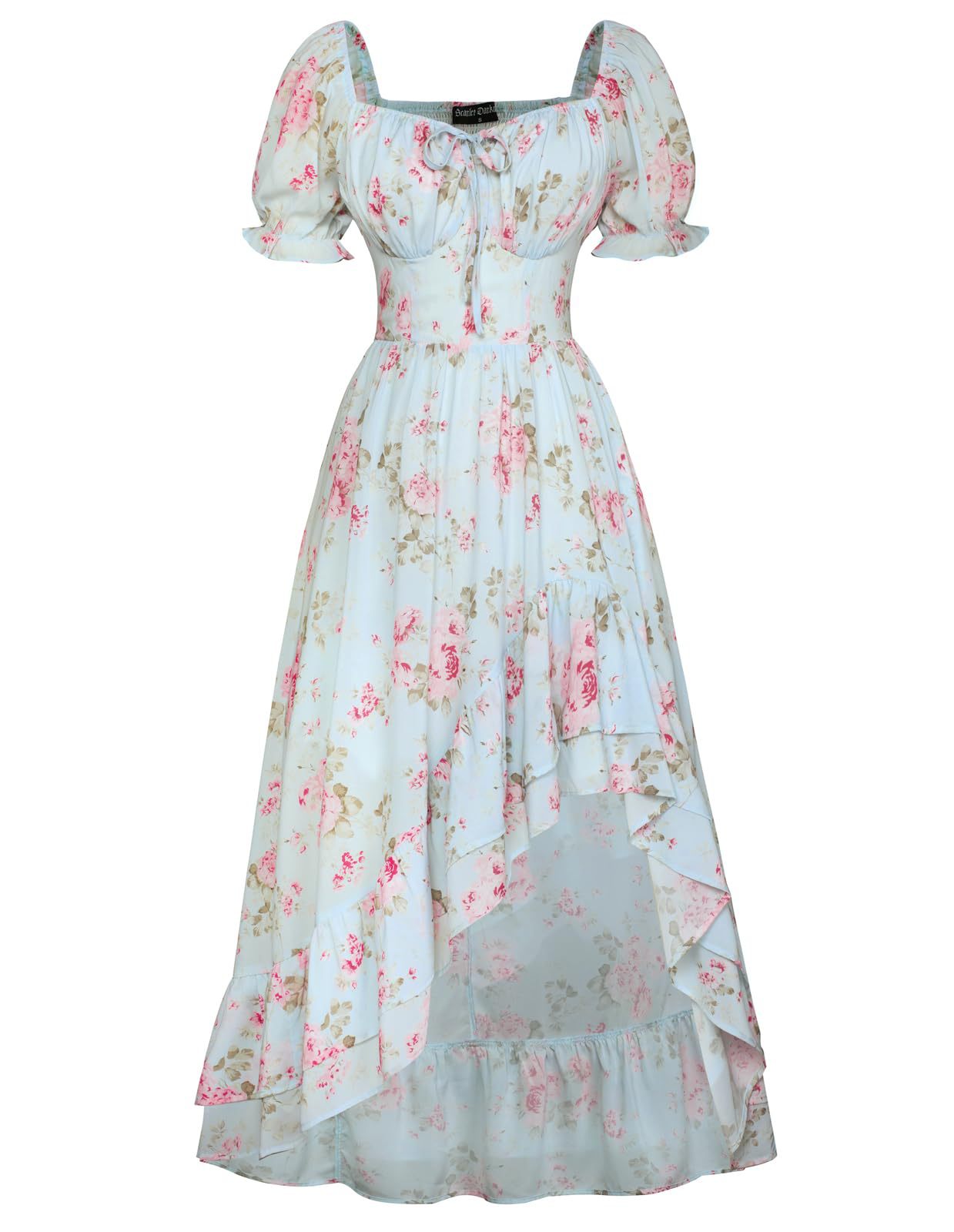 French-style Floral Print Slim-fit Slip Dress For Women