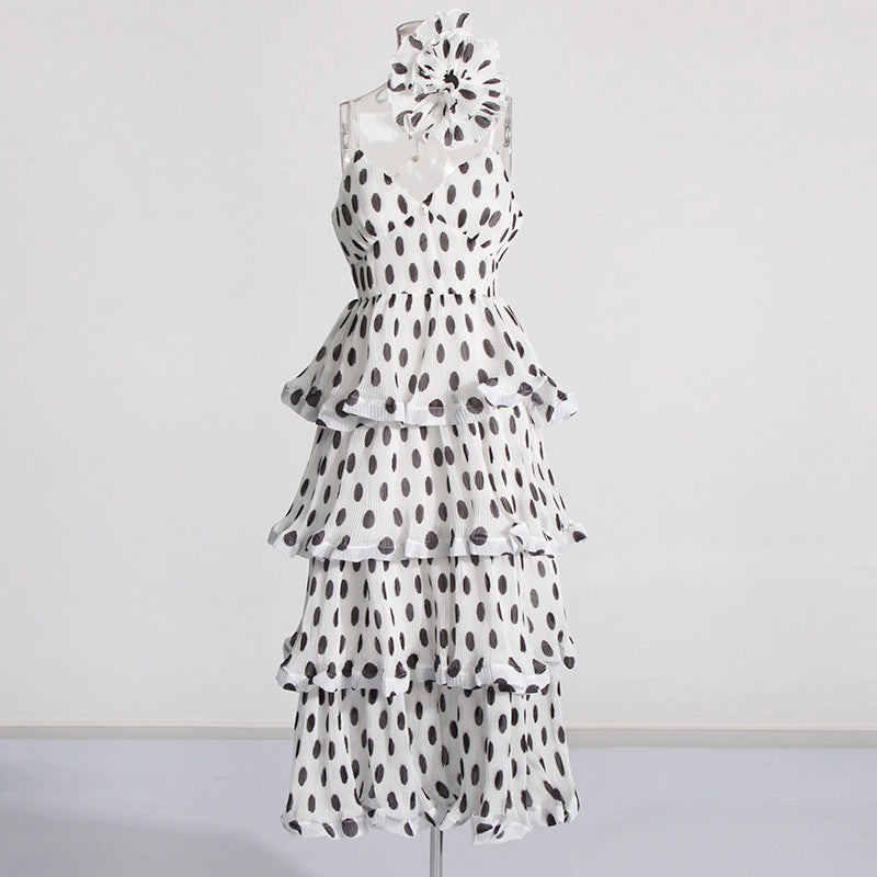 Sling Design Cake Layer Dress Female