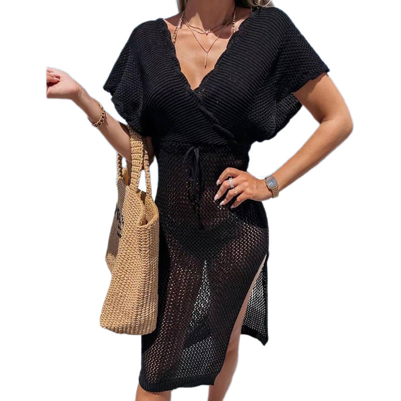 Beach Cover-up Women's Seaside Holiday Hollow Sun Protection Dress