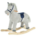 Kids Rocking Horse Plush Ride on Horse Toddle Rocker for 36-72 Months